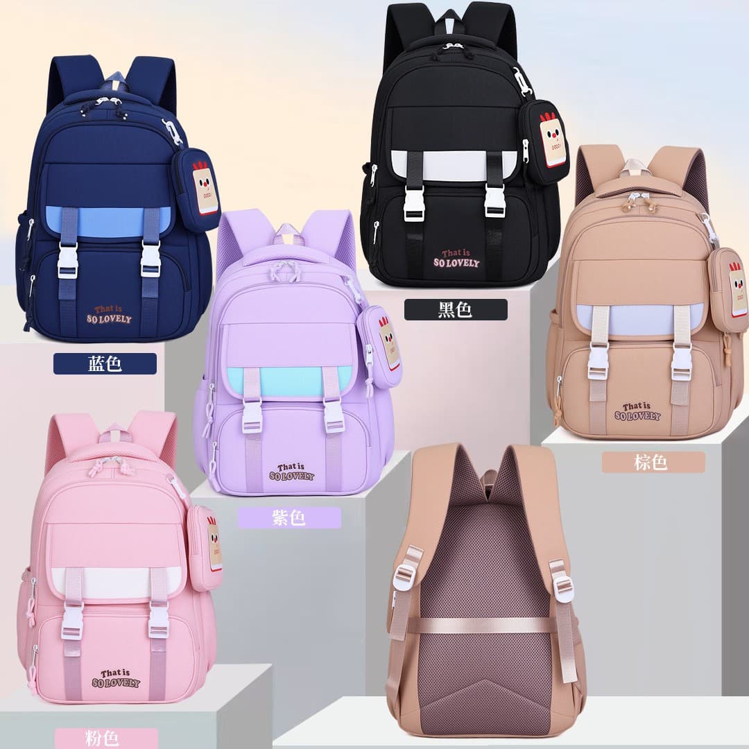 Cross-border new simple and fashionable junior high school student backpack large capacity ultra-light outdoor leisure bag primary school student backpack