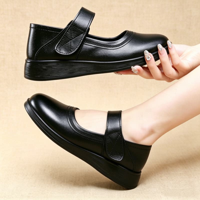 Middle-aged and Elderly Sandals, Grandma Shoes, Comfortable Mom Shoes, Summer New Style, Soft Sole Non-slip Women's Flat Shoes, Elderly Shoes