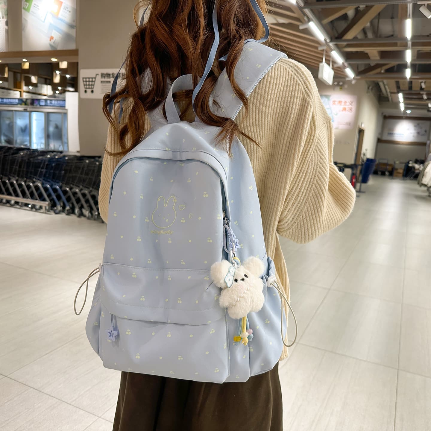 Large Capacity Student Backpack for Women, Fresh Versatile School Style Backpack, Forest Style High Appearance Leisure Travel Backpack