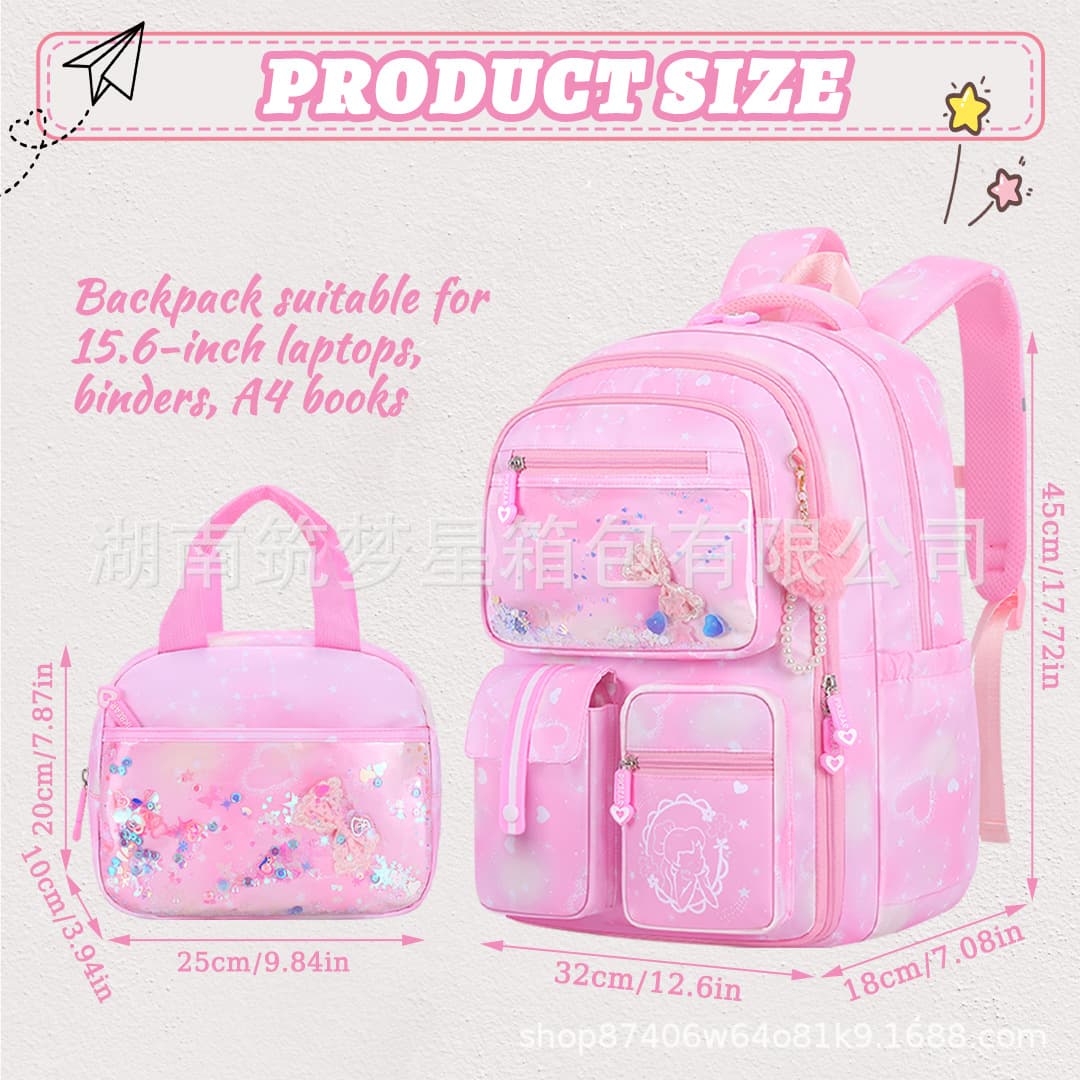 New Style Refrigerator Backpack for Elementary and Middle School Students, Lightweight Ergonomic School Bag with Lunch Bag, Cross-border Amazon