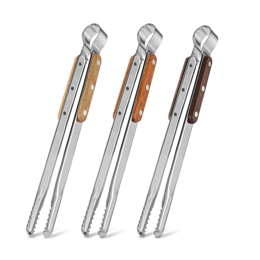 Korean-Style Grilling Tongs - Three-Color Stainless Steel BBQ Tongs