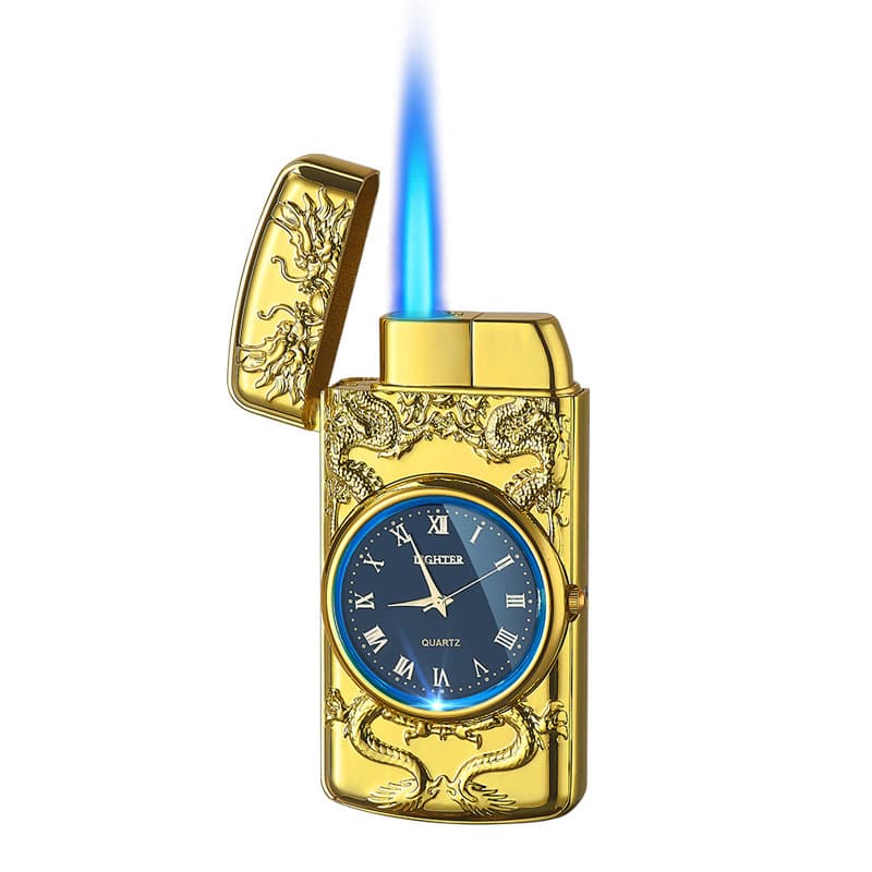 HF605 Creative Colorful Flashing Lighter with Gauge, Direct Flame Fashion Lighter Factory Custom Wholesale