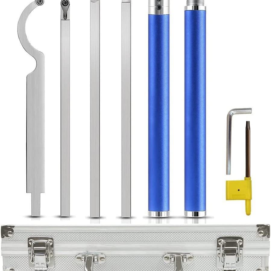 Wood Turning Tools Set 8-Piece, Indexable Woodturning Lathe Chisels, Wood Turning Tools Set