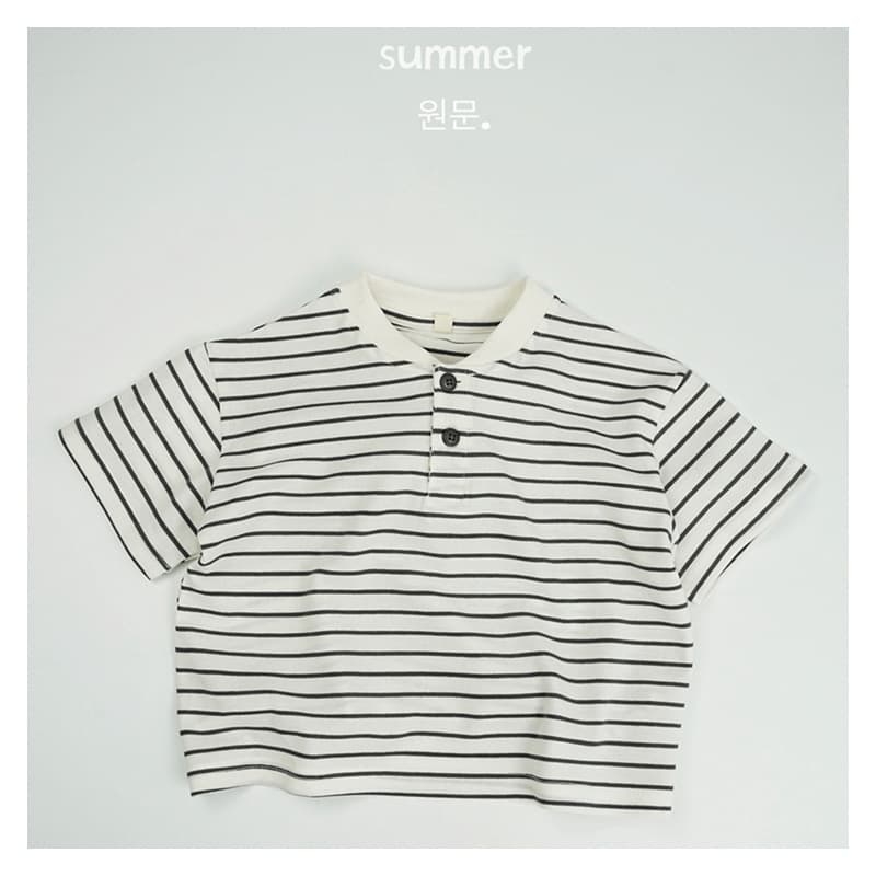 Kids Short Sleeve Polo Shirt Korean Style Summer New Boys Girls Loose Striped T-Shirt Toddler Pure Cotton Casual Top 3
