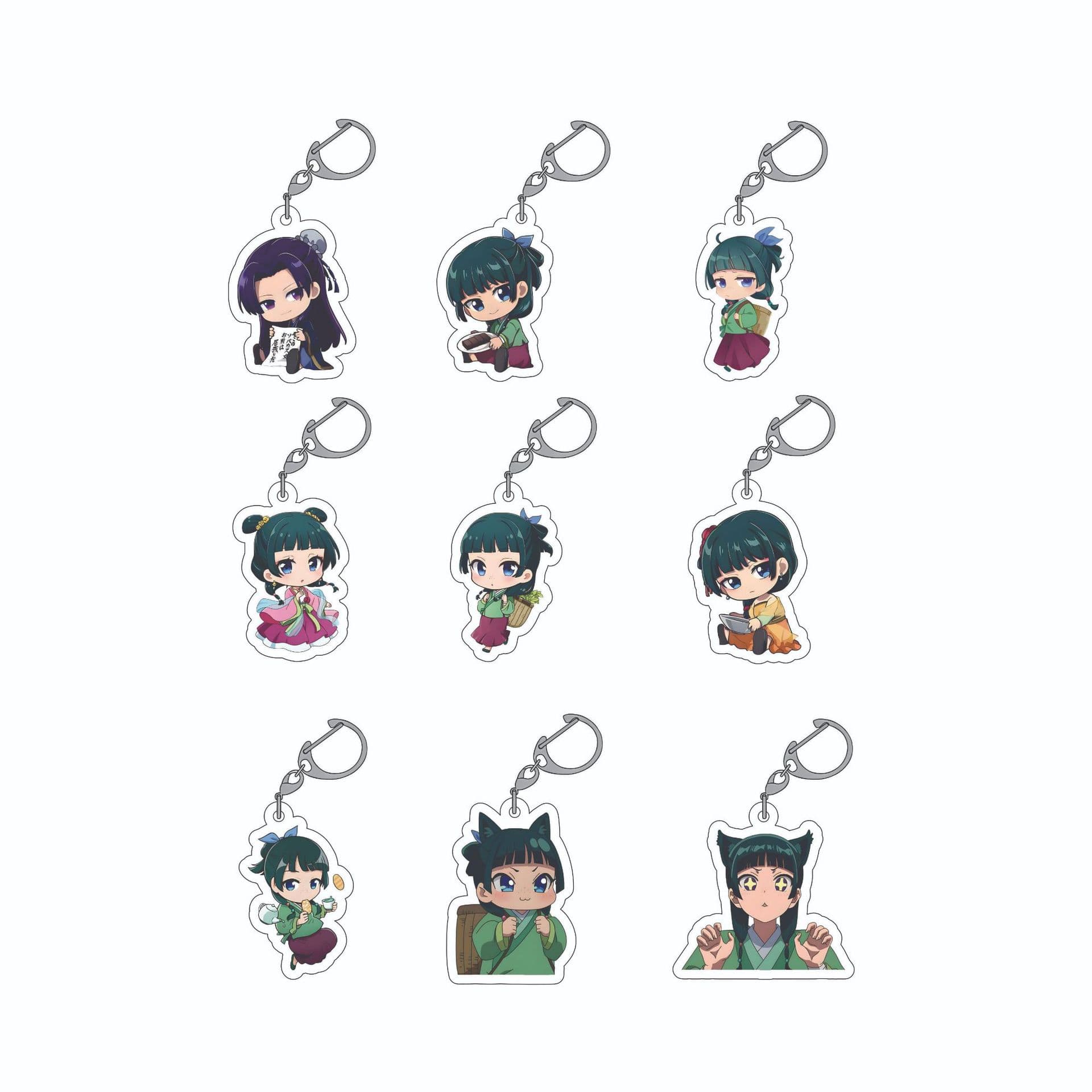 Medicinal Girl's Whispering Animation Peripheral Acrylic Keychain Cat Gao Shunren's Jade Leaf Concubine Japanese Comic Pendant