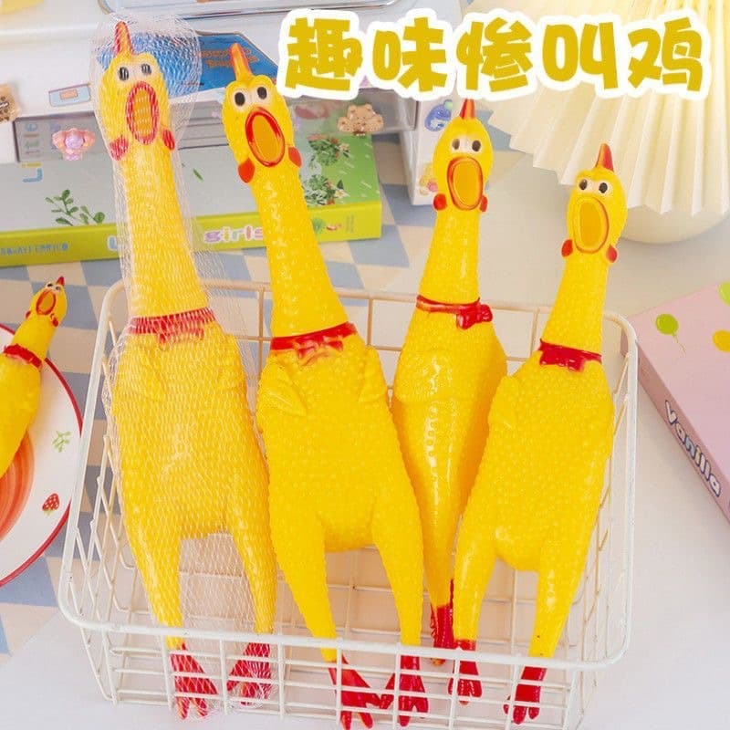 Squeaky Chicken Toy for Dogs - Desperate Screaming Chicken, Durable Chew Toy for Puppies, Squeaky Chicken Toy