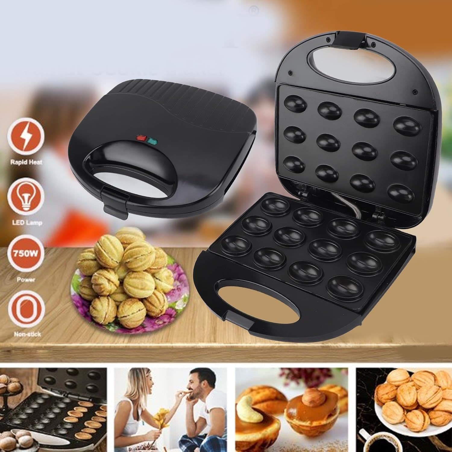 Cross-border Mini Home Nut Grinder Nut Machine Frying Pan Machine Cake Machine Sandwich Machine Baking Machine