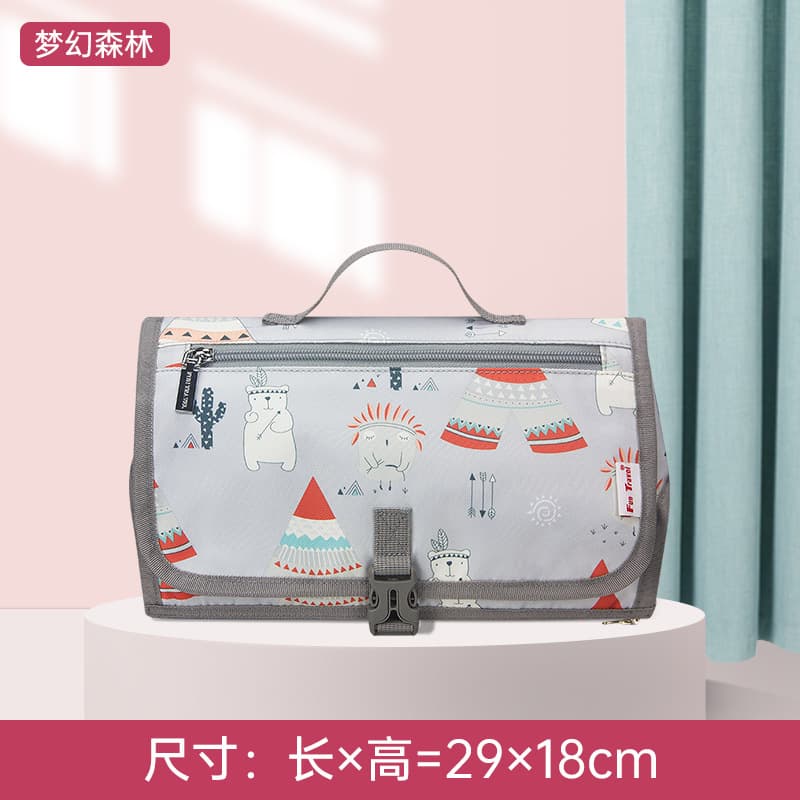 Baby Portable Changing Pad Diaper Mat Travel Diaper Bag Waterproof Leak-Proof Foldable Storage Pouch