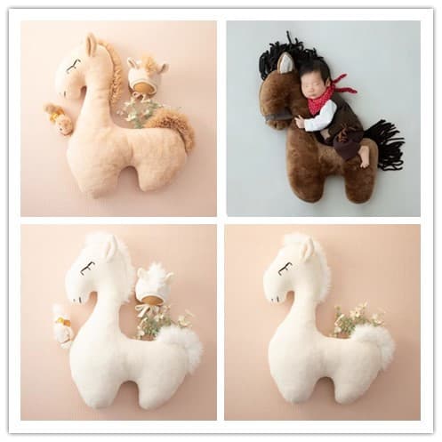 Newborn Photography Props for Studio, Full Moon, 100 Days, Baby and Infant Accessories, Little Pony Cross-Border Product