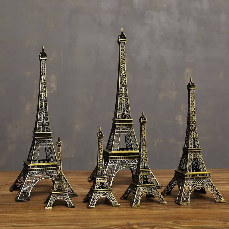 Paris Eiffel Tower Model Decorative Ornament Creative Home Decor for Bedroom Living Room Small Wine Cabinet TV Cabinet