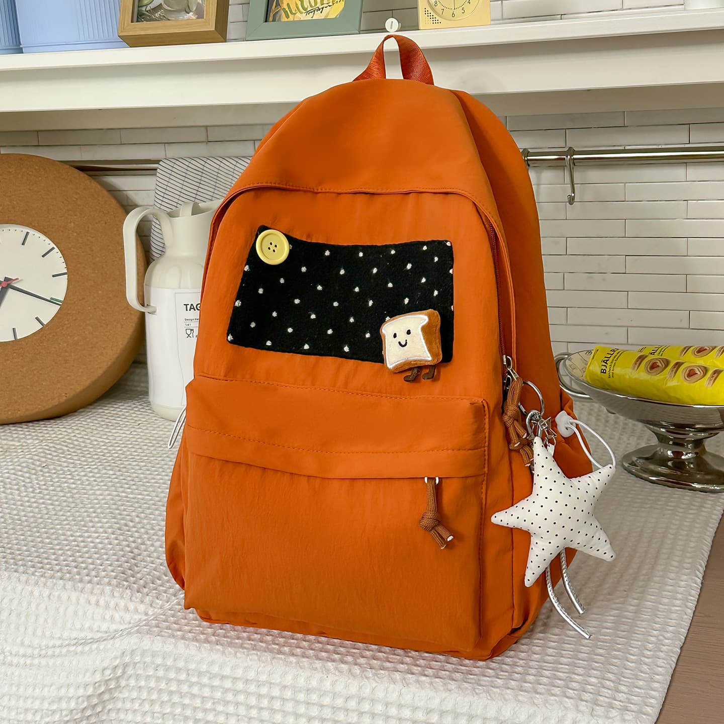 2026 Simple Student Backpack Ins Style Large Capacity Casual Outdoor Versatile School Backpack Cute