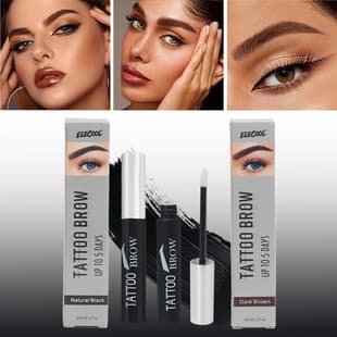 Cross-border New Quick-drying Eyebrow Tint Gel 2 Colors Thick Waterproof Semi-permanent Coloring Shaping Brown Black Color-fixing Eyebrow Tint Gel