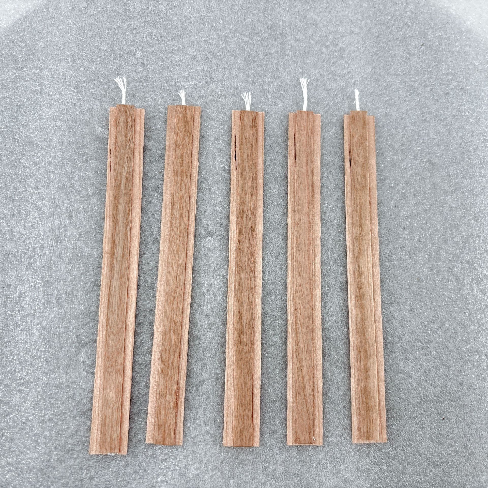 Sandwich wood wick double wood slice cotton wick aromatherapy candle wick wax wick wooden replacement wick diy handmade wax material