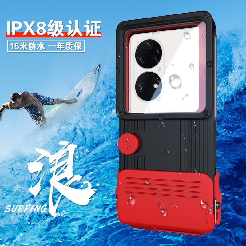 Cross-Border Supply IPX8 Certified Waterproof Phone Case with Anti-Scratch High-Definition Glass, Universal Fit