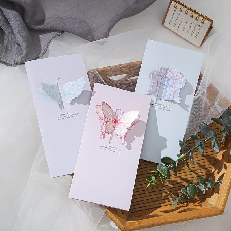 Tri-fold 3D Bow Ins Hollow-Out Greeting Card, Florist Gift Shop Christmas Valentine's Day Gift Card