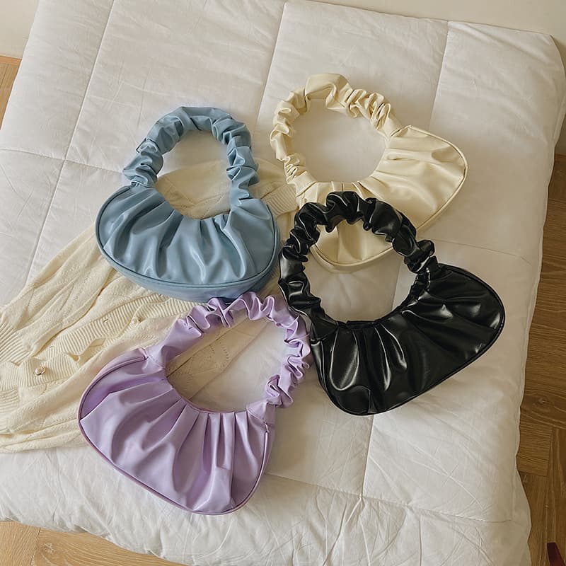 Pleated Cloud Bag French Niche Design Shoulder Bag for Women Fashionable Underarm Bag 2026 New Trendy Versatile Handbag