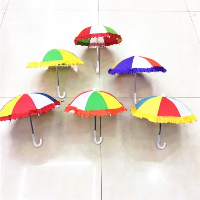 Hot Selling Gift Mini Umbrella Watermelon Umbrella Toy Umbrella Kindergarten Decoration Prop Children's Umbrella Candy Color Ear Umbrella