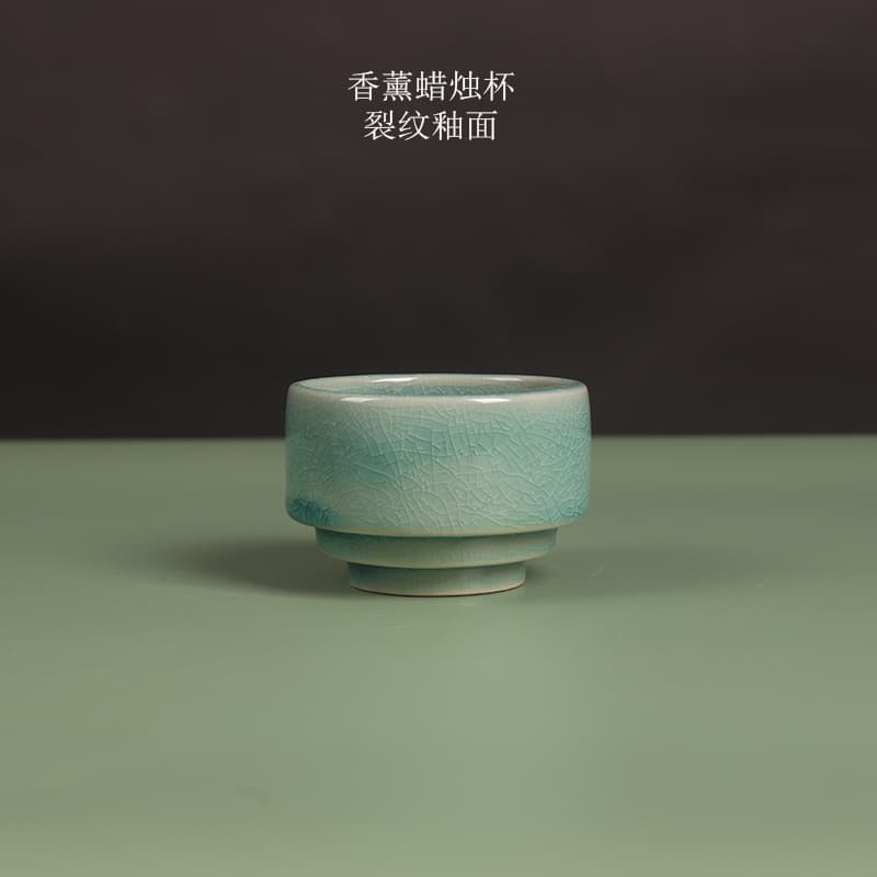 Manufacturer Frosted Skin-Feel Shaped Ceramic Scented Candle Jar Set, Cross-Border 200ML Matte Cracked Eagle Beak Wax Cup