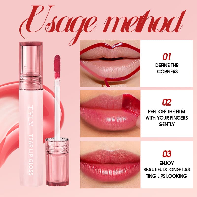 Cross-border hot-selling peel-off lip gloss, waterproof, anti-dryness, non-stick cup, non-fading, bubble water glass lip glaze lipstick