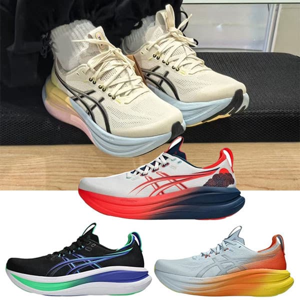Cross-border GEL-NIMBUS 28 Running Shoes for Men Asics N28 Professional Cushioning Jogging Breathable Sports Shoes Original
