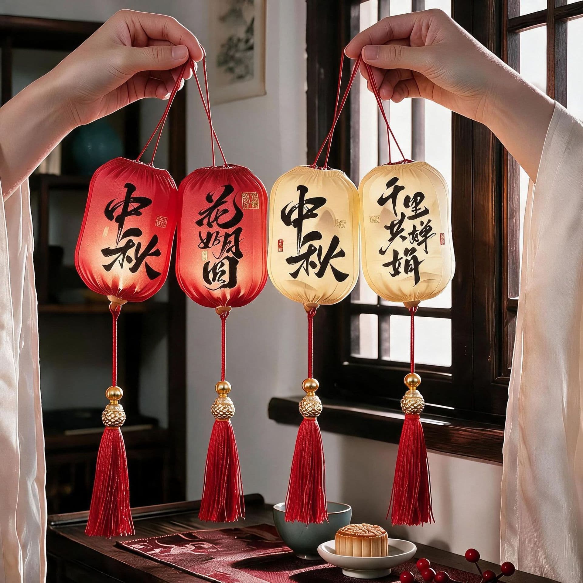 2026 New Mid-Autumn Festival Lantern Chinese Vintage Glowing Tree Hanging Ornament for Festive Decoration