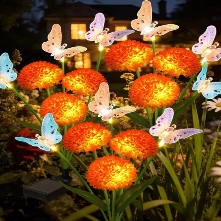 Cross-border new solar butterfly honeycomb lantern landscape light garden decoration atmosphere light courtyard aisle light