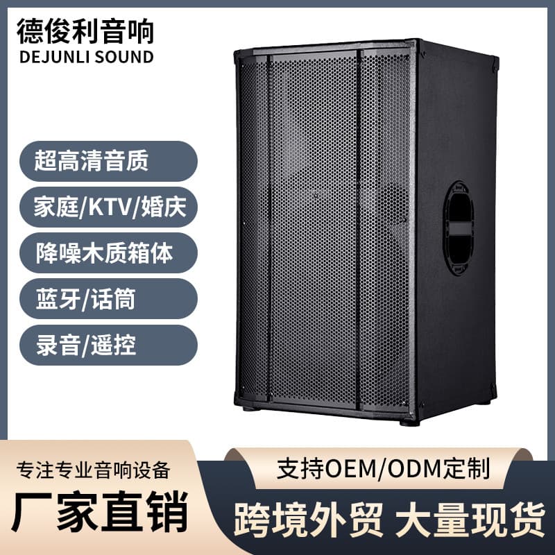 KTV Audio Single 15-inch Single Driver Professional Stage Speaker Indoor Home Theater KTV Passive Speaker Bass and Treble