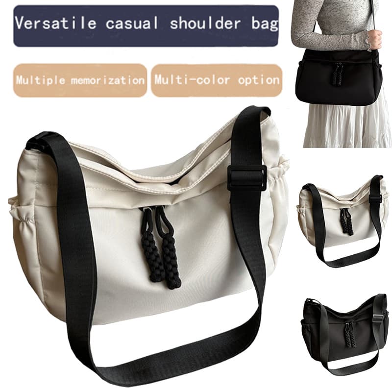 Solid Color Simple Large-Capacity Korean-Style Trendy Casual Bag 2026 New Versatile Ins Shoulder Crossbody Dumpling Bag