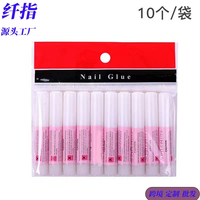 Wearable Nail Glue 2g, Nail Art Tool for Adhering and Applying Wearable Nails, Rhinestone Glue, Transparent False Nails