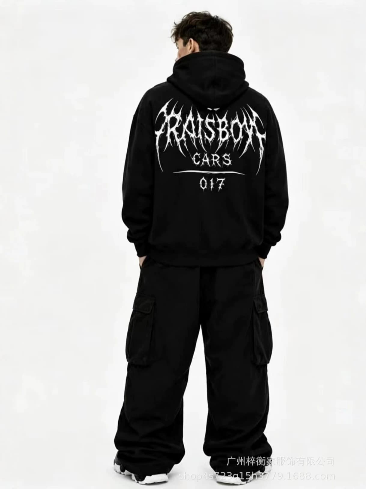 Cross-border EU/US TK Amazon Hoodie New Loose Fit Unisex Night Vision Reflective Letter Print