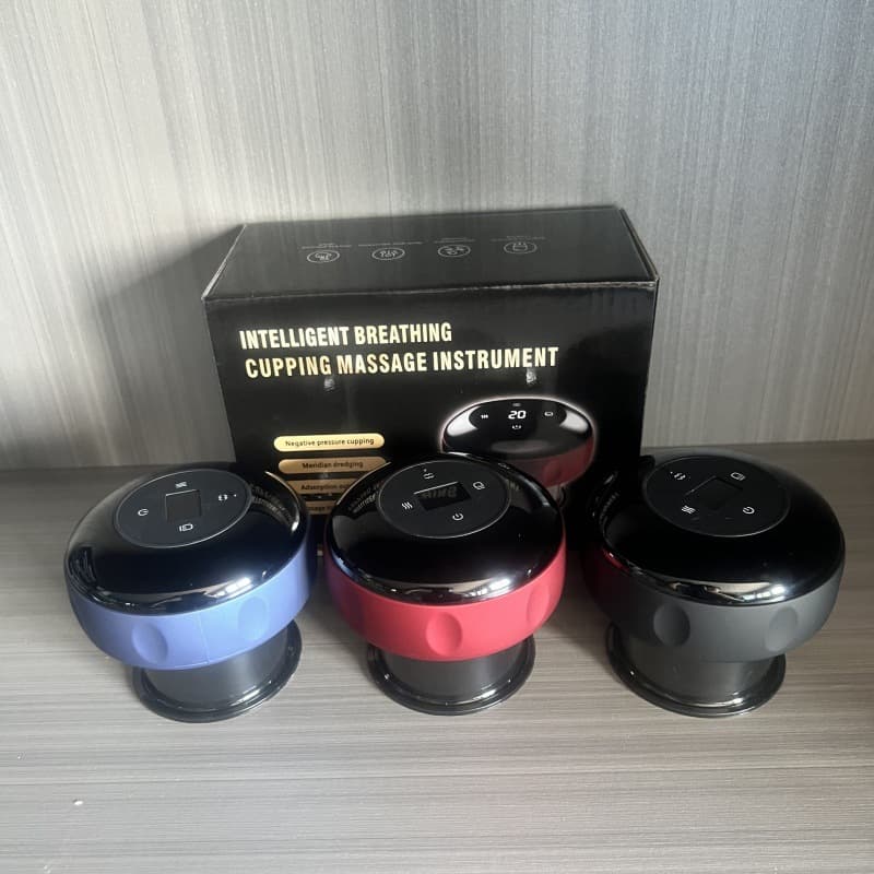 Electric Cupping Device, Button-Operated Vacuum Suction Gua Sha Machine, Wireless Charging, Strong Suction, Heat Therapy, Acupoint Gua Sha Instrument