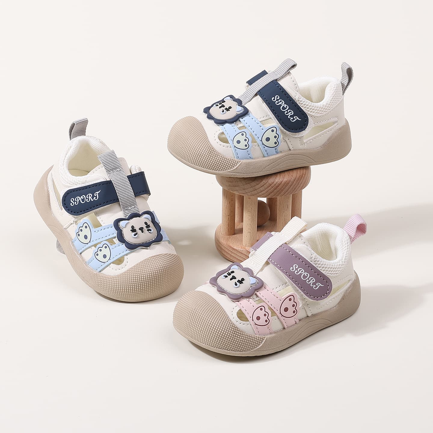 Spring and Summer Frame Shoes Baby Walker Shoes Breathable Toddler Shoes Hollow Infant Shoes Soft Sole for 1-Year-Old 3-Year-Old Boys and Girls