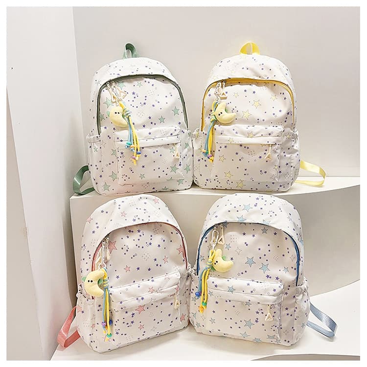 New Cross-Border Forest-Style Printed Backpack Large Capacity Primary and Middle School Students Trendy Double Shoulder Bag Japanese Lightweight Casual Backpack