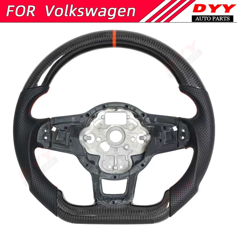 Custom carbon fiber steering wheel for Volkswagen Golf 7 MK7 GTI, compatible with Golf 7 steering wheel