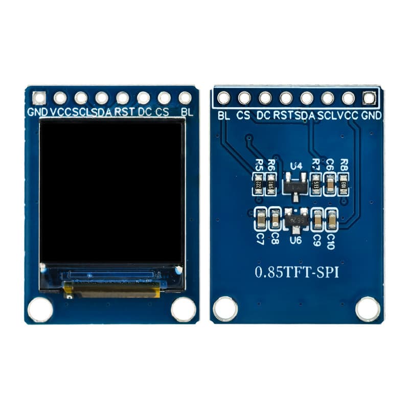 Jinyichen 0.85-inch TFT LCD Screen ST7735 Small Display 128x128 LCD Square Screen SPI Color Screen
