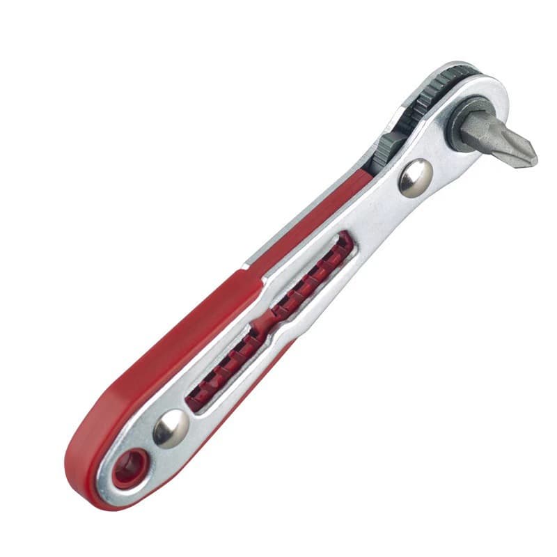 Quick Ratchet Wrench Screwdriver, Cross Slotted Hex Screwdriver, Bidirectional Ratchet Flat-Head Screwdriver