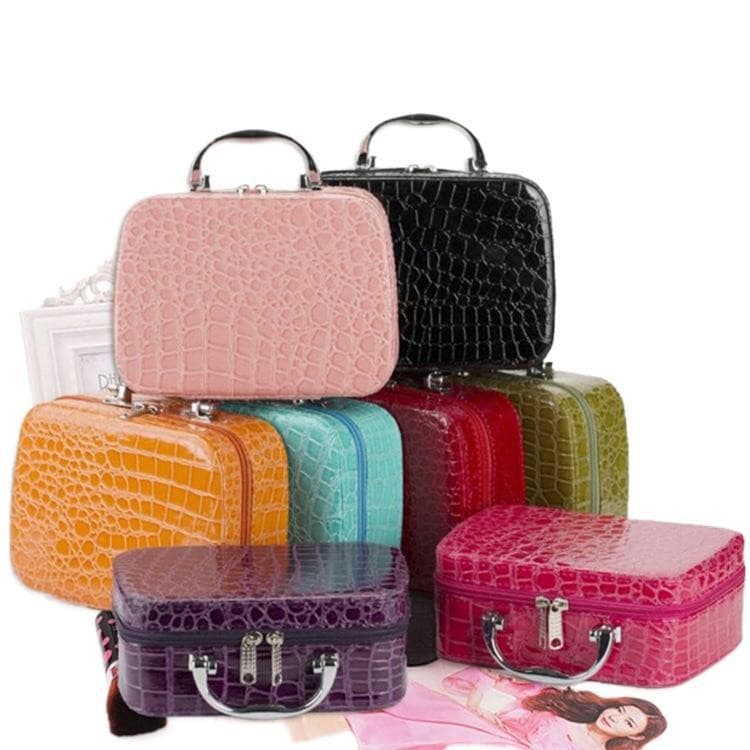 Cosmetic Case Jewelry Sewing Kit Bag Multi-functional Storage Factory Stock Mirror Storage Box Square Zipper Vanity