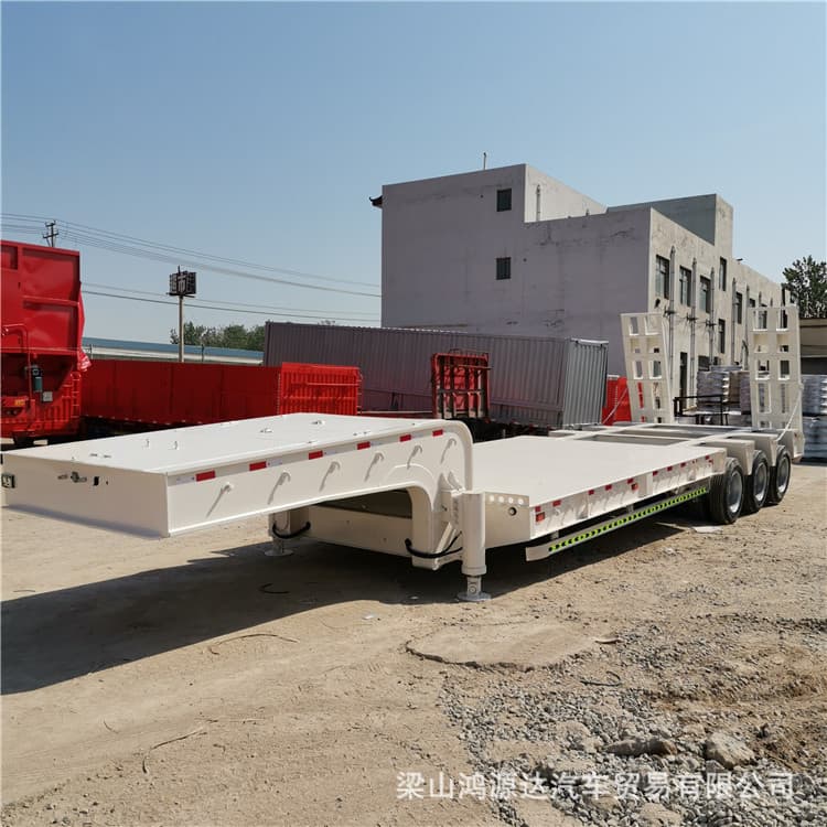 Cross-border export multi-axle heavy low-bed semi-trailer, detachable forehead design