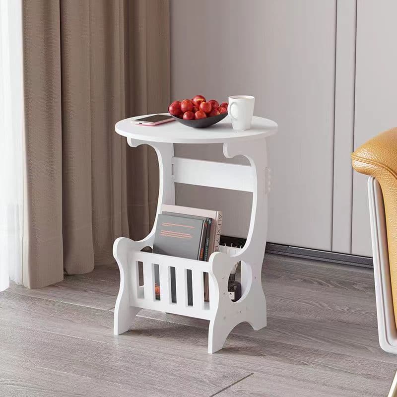 European Style New Mini Round Table, Creative Simple Round Bedside Table for Small Spaces, Coffee Table Special