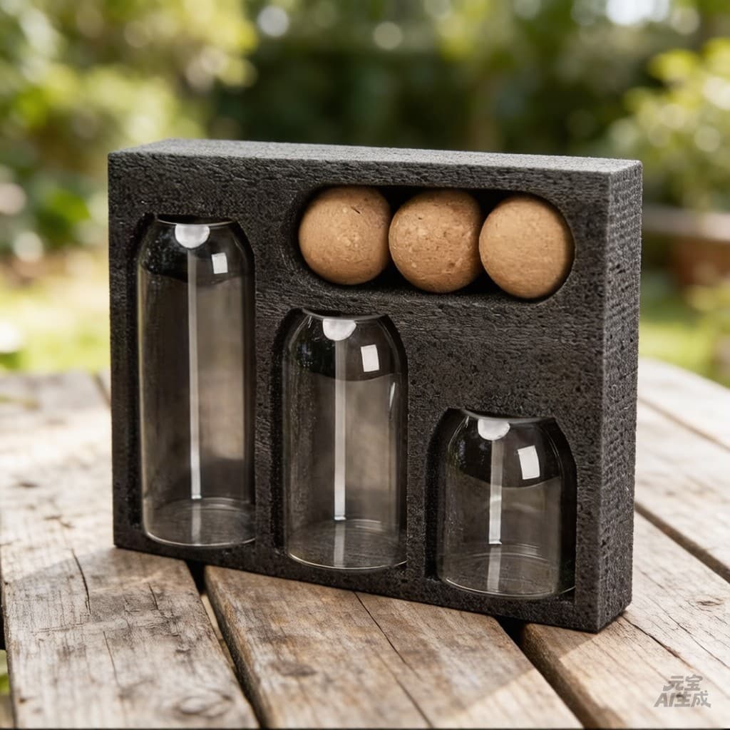 Modern Minimalist Round Ball Cork Seal Jar Set with Acacia Wood Lid Set, Kitchen Home Storage Canister Tea Canister