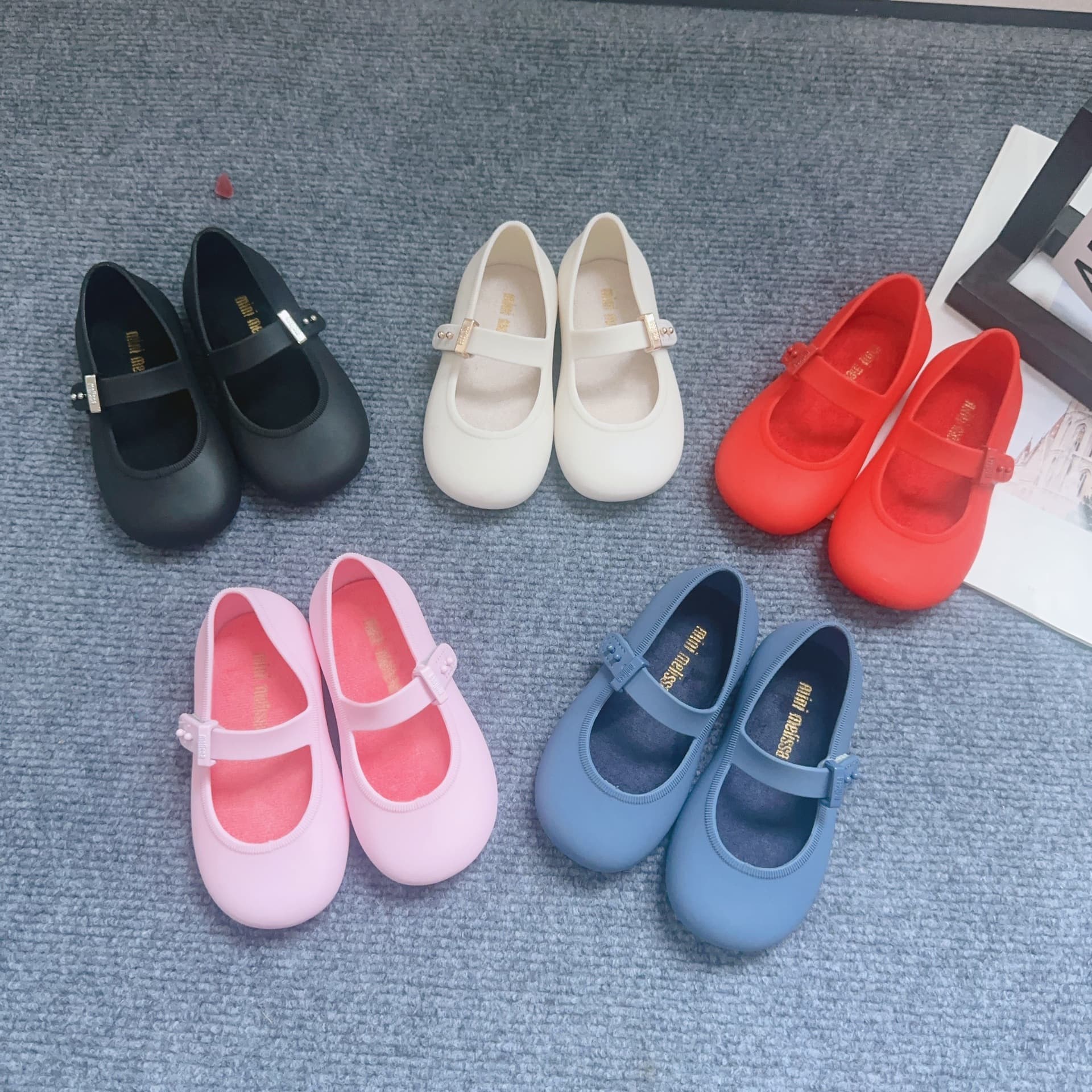 2025 Meisha Autumn Round Toe Flats Baby Girl Ballet Shoes Jelly Sandals