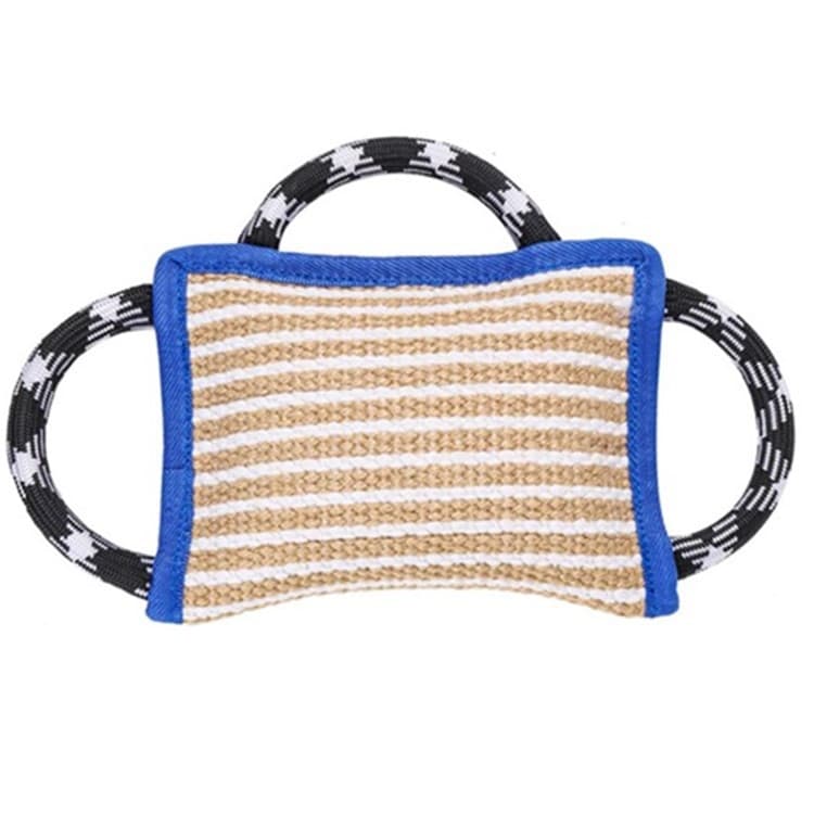 Training Dog Coarse Hemp Resistant Tear 3-Handle Bite Pillow German Mu Ma Cheng Dog Bite Pillow Bite Bag Bite Rod Dog Bite Pillow