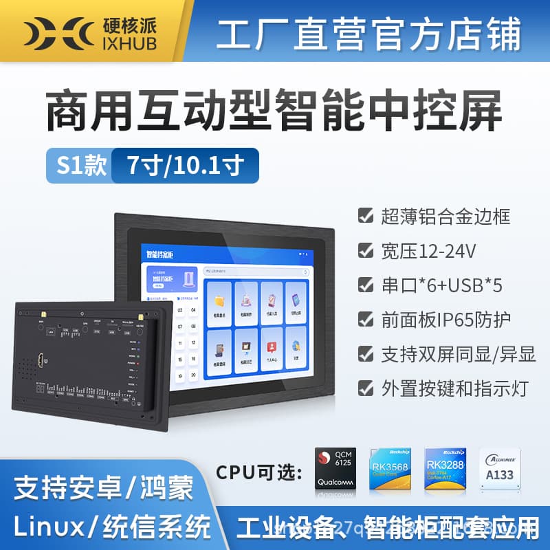 IXHUB Hardcore Central Control Panel All-in-One with Serial Port, Smart Touchscreen RK3568/3288/A133P