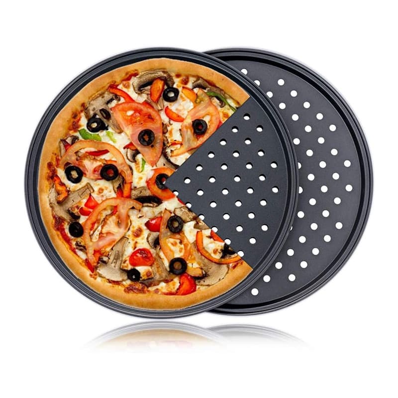 Oven Baking Perforated Pizza Pan Cheese Pizza Tray BBQ Roasting Pan Pizza Bakeware