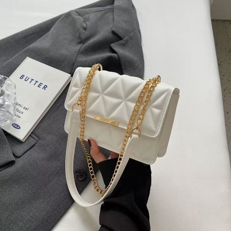 Fashion Premium Texture Bag Small Quilted Chain Shoulder Versatile Crossbody Mini Square Bag