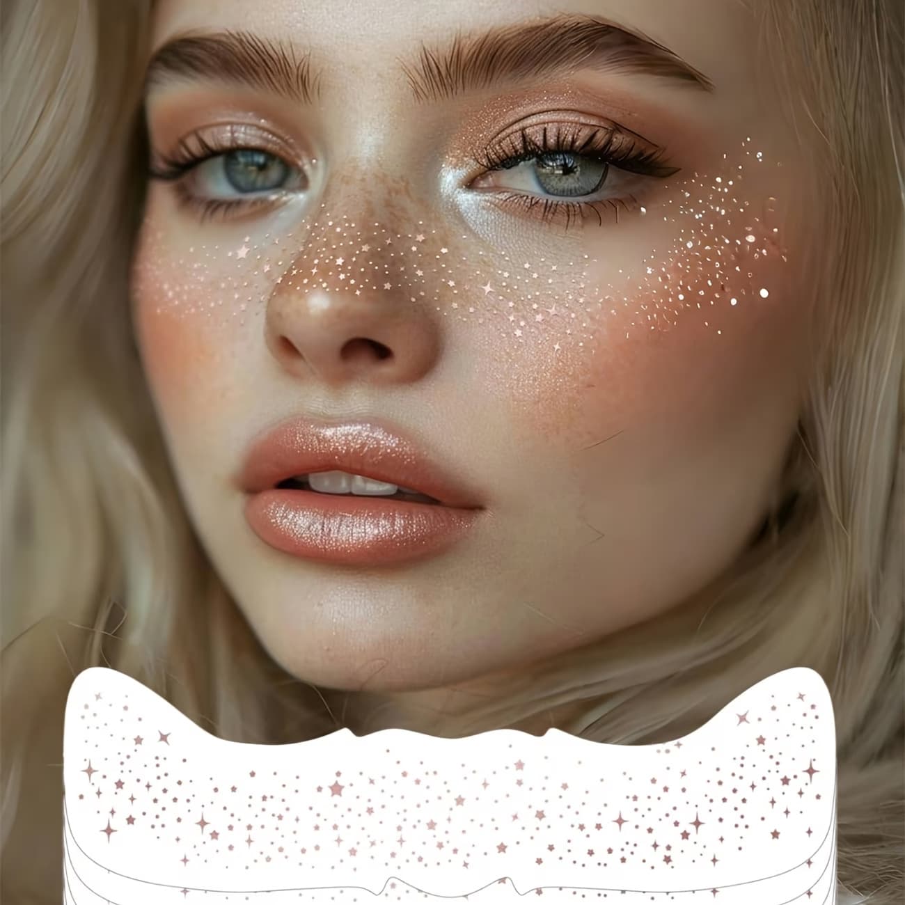 2026 Cross-Border Best Seller Glitter Freckle Tattoo Stickers Party Makeup Face Decoration Stickers