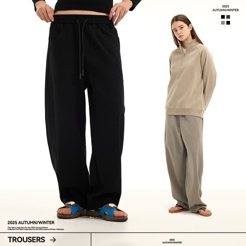 UNF Commute Versatile Casual Structural Split Sweatpants Loose Air Layer Straight-Leg Scimitar Pants Unisex Autumn/Winter New Arrival