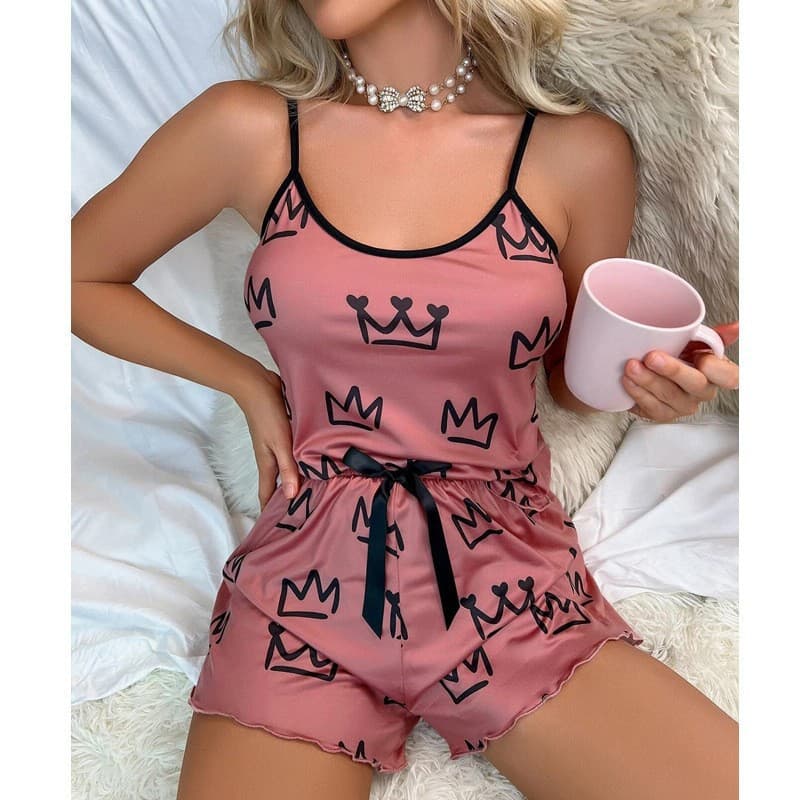 European and American cross-border underwear set, women's pure lust style qqny pajamas, women's underwear