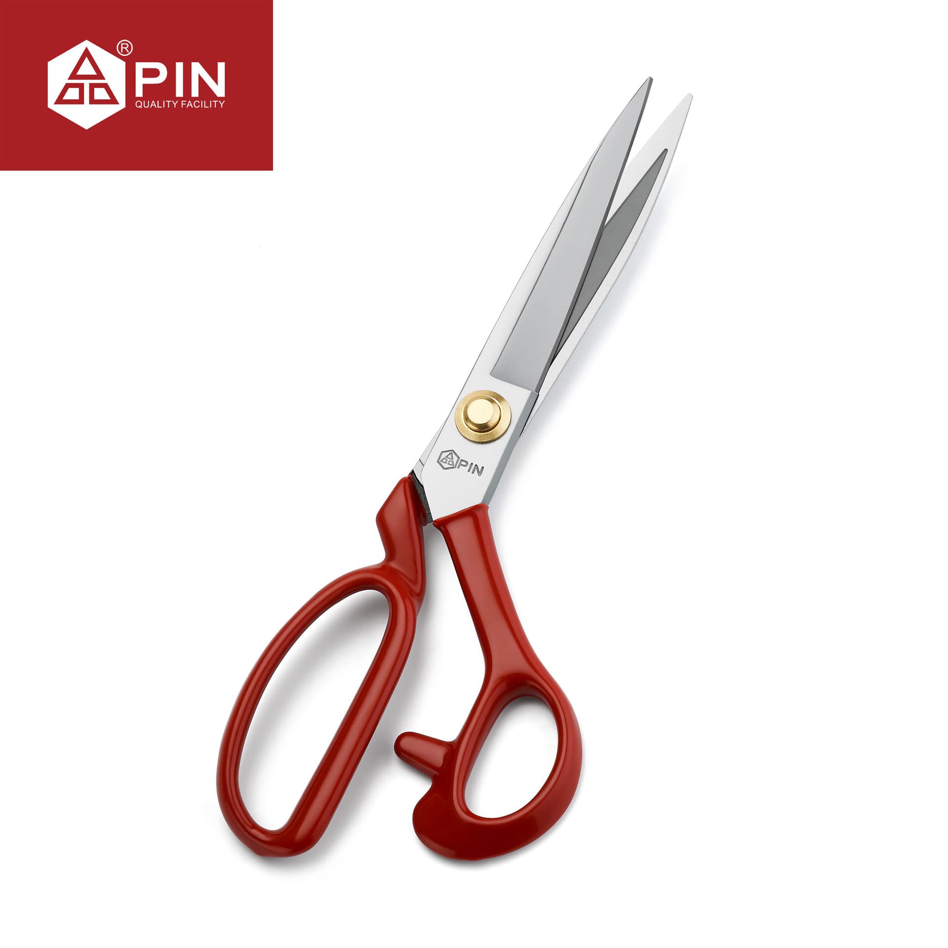 PIN brand stainless steel sewing scissors, large garment scissors, 9-inch and 10-inch sewing scissors, wholesale scissors.