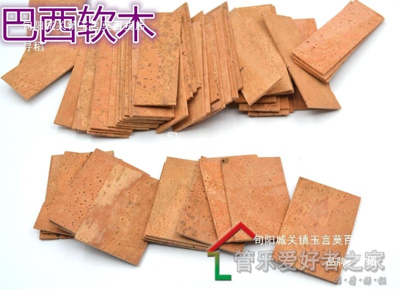 Brazilian musical instrument accessories cork sheet pad bent neck mouthpiece saxophone cork clarinet clarinet cork plastic bag paper